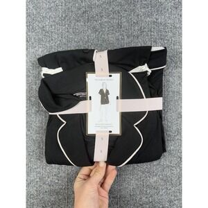 Victoria's Secret Pajama Set Womens Small Black Modal Short Sleeve Shorts